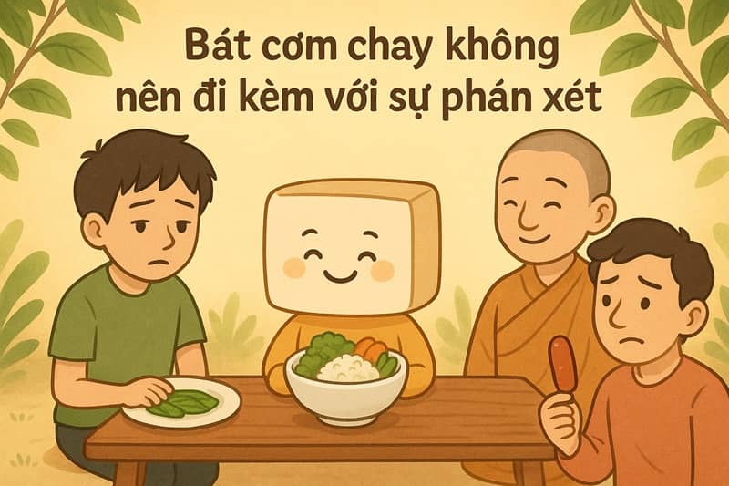 Bát cơm chay không nên đi kèm với sự phán xét