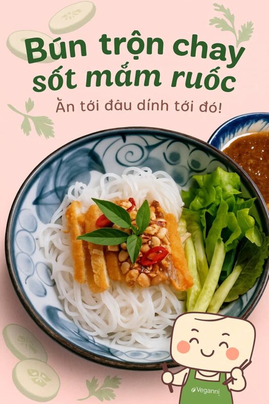 bún trộn chay ngon