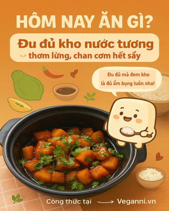 đu đủ kho chay