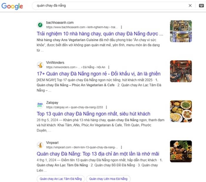 quán chay gần đây