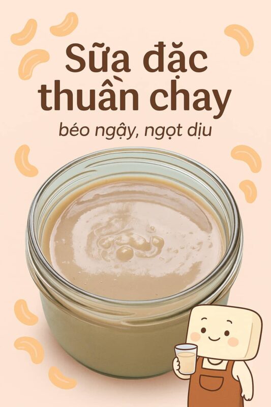 cách làm sữa đặc thuần chay