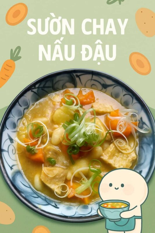 sườn non chay nấu canh