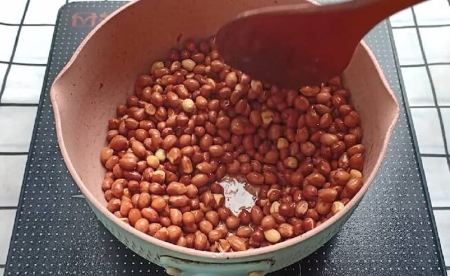 cách làm đậu phộng rang muối